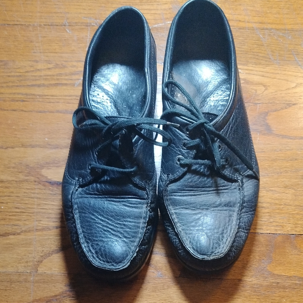 SAS Men's Black Leather Shoes Size 12